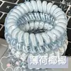 Gomas para el pelo de alambre de teléfono de color gelatina de verano para mujer, diademas de alta gama, accesorios para el pelo elásticos y duraderos