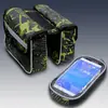 Bolsa de manillar para bicicleta Spot de gran capacidad pantalla táctil sensible para teléfono móvil bolsa de manillar bolsa de almacenamiento para ciclismo de montaña al por mayor