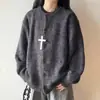 Cárdigan de Punto con Botones de Color Contrastante Estilo Old Money para Hombres y Mujeres Otoño Moderno Sensación Perezosa Relajada Prendas de Punto Holgadas Chaqueta para Pareja