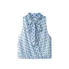 Atacado de Roupas Femininas Transfronteiriças Verão 2026 Novo Estilo Europeu e Americano Tomara-que-caia Sem Mangas Poá Tomara-que-caia