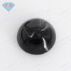Huagang Gema Redonda Base Plana Vidrio Negro Liso Gema Nudista Gema Artificial Reloj Diamante Piedra Complementaria Venta al por Mayor