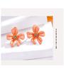Aretes de Flores de Verano Nuevos Coloridos Aerodinámicos Estilo Coreano, Simples, Compactos, Frescos Aretes de Flores de Cinco Pétalos, Aretes Florales