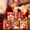 2027 Nuevo Estilo Dibujos Animados Cuadrado Pequeño Bolsas de Sobres Rojos Venta al por Mayor Lingote de Oro Sobres Rojos Regalo de Retorno Universal