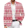 Novo Terno Masculino de Natal Comércio Exterior Transfronteiriço Amazon Jaqueta de Terno Estampada Moda Masculina Terno Estilo Britânico