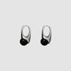 Pendientes colgantes de ónix negro de alta calidad, retro, personalizados, con hebilla para la oreja, diseño simple, elegante y de nicho, pendientes únicos para mujer