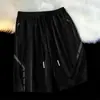 Pantalones Cortos Deportivos de Verano Estampados con Sensación de Hielo para Hombre, Corte Holgado, Versátiles, Delgados, de Secado Rápido, Pantalones de Seda de Hielo, Pantalones Cortos de Cinco Puntos para Hombre