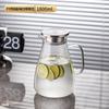 Hervidor Frío DX7L Hervidor de Vidrio Resistente a Altas Temperaturas Hervidor Frío para el Hogar Hervidor de Corbata Tetera de Frutas Recipiente para Agua Fría Blanco Fresco Tapa