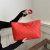 Bolso pequeño con cadena y bordado rómbico para mujer, bandolera de un solo hombro, de gran capacidad, con cadena, combinable con todo, primavera 2024