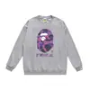 Sudadera con cuello redondo estampada de la marca de moda BAPE Ape Head, Nueva moda Hip-Hop Otoño/Invierno para Hombres y Mujeres, Cabeza de Simio Transfronteriza