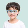 Gafas antiazules para niños, nuevas, de montura completa, planas, de silicona, con espejo cómodo F8156