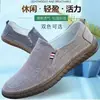 2026 Sapatos de Dirigir Quatro Estações Velho Pequim Slip-On Respirável Cabedal de Linho Sapatos de Lona Resistentes ao Desgaste Sapatos para Homens Idosos