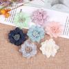 Encaje de tela coreana con forma de flores DIY joyería hecha a mano ramillete accesorios anillo para el cabello pinza para el cabello material al por mayor