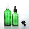 Botella de vidrio verde para esencia de aceite, perfume, bola para caminar, frasco gotero a prueba de luz, cosmético, sellado, paquete de viaje, botella de muestra