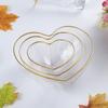 Tazón de Vidrio Phnom Penh Creativo Estilo Japonés para el Hogar Transparente en Forma de Corazón de Durazno Tazón para Ensaladas de Frutas y Verduras Vajilla de Vidrio al Por Mayor
