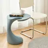 Mesa Auxiliar Pequeña Creativa Nórdica, Mesa de Esquina Simple Moderna, Mesa Pequeña para Sofá de Sala de Estar, Mesa de Café de Forma Irregular, Mesa de Noche Única