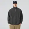 Ropa para Hombre Fengshe / Camisa Polo de Manga Larga Jacquard Texturizado de Peso Pesado 360g para Hombre Chaqueta Estilo Americano Sudadera