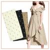 Vestido falda slip de tela estampada a rayas sucias Camisa de mujer Ropa pequeña Tela crepé con patrón floral
