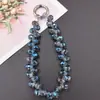 Nuevo Estilo Lujo Ligero Multicolor Estilo Ins Estilo Japonés y Coreano Cristal de Fresa Lágrima Cuentas Colgante Funda de Teléfono Celular Lanyard Colgantes para Llaves