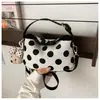 Bolso de Lona Casual Retro Estilo Nuevo 2026, Bolso Cruzado de Hombro de Lunares a la Moda, Bolso de Gran Capacidad para Viajes Diarios