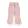Calça Flare Quente Forrada com Lã Wulibu para Meninas Inverno 2026 Calça Longa Casual Infantil Grossa Quente na Moda Tendência