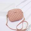 Bolso cuadrado pequeño diseño nicho clutch commuter bolso rombo suave cadena clutch rosa combinable hombro alta gama