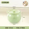 Tarro de Manteca Cerámico de Doble Asa Resistente a Altas Temperaturas de Grado Alimenticio para el Hogar Aceite para Carne Aceite de Chile Tarro Pequeño con Filtro y Tapa