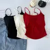 Puro Deseo Dulce Picante Diseño Camisola Plisada sin Mangas con Copas de Sujetador Integradas Ropa Interior Ropa Exterior Hermoso Top de Espalda Venta al por Mayor