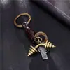 Estilo Europeu e Americano Mais Vendido Novo Retro Couro Simples Acessórios de Joia Personalizado Criativo Tendência Versátil Chaveiro Pingente