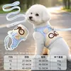 Coleira de Cachorro Colete Estilo Desenho Animado Arnês para Animal de Estimação Cão Pequeno Anti-Fuga Corda para Passeio Suprimentos de Roupa para Cachorro