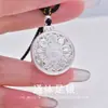 Colar de Prata Pura S999 para Mulheres, Pingente de Lótus, Estilo Chinês Tradicional, Presente para Namorada, Moderno e Elegante Dz091