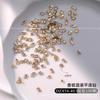 Mini Zapatos Planos Blancos de Suela Especial Forma de Diamante Cálido Elfo Mismo Estilo Celebridad de Internet Super Brillantes Hada Aurora Corazón Uñas Arte Joyería