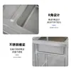 Fregadero Comercial Engrosado de Acero Inoxidable, Lavabo para Verduras de una o Doble Cubeta, Fregadero de Desinfección y Lavado de Platos, Versión Doméstica para Lavado de Manos