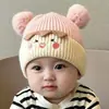 Gorro de Dibujos Animados para Bebé Versátil Otoño e Invierno Gorro de Punto Lindo Gorro de Lana Tejido Unisex para Bebé Cálido con Protección para las Orejas Súper Lindo