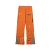 Pantalones Deportivos Retro con Salpicaduras de Doble Panel de Marca de Moda para Hombres y Mujeres Parejas Pantalones Ligeramente Acampanados Pantalones de Chándal Casuales