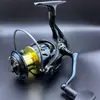 Carrete de Pesca Spinning para Mar, Carrete de Pesca de Metal Completo con Bobina para Hilo, Sin Holgura, Ultraligero, Lanzamiento Largo, Pesca de Roca, Caña de Mar Universal