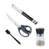 Churrasco estilo coreano quatro peças churrasco tesoura clipe tempero Moedor de garrafa clipe de comida churrasco gadget conjunto