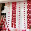 Decoración de Habitación de Boda Guirnalda de Mariposas Sala de Estar Dormitorio Personaje de Doble Felicidad Cortina Pancarta Tela Colgante Decoración de Boda Tira Larga de Mariposas