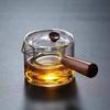 Olla Intuitiva de Vidrio de Borosilicato Alto Resistente a Altas Temperaturas Asa de Sándalo Rojo Olla con Asa Lateral Juego de Tetera para Estufa Eléctrica de Cerámica