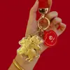 Oro puro 999 Año del Caballo modelo nuevo "Riqueza Instantánea" Dios de la Riqueza llavero colgante para bolsa regalo, directo de fábrica