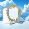 Pulseira de Bambu com Morango e Lírio-do-Vale para Amigas, Estilo Nicho de Luxo, Joia para Presente de Exportação do Mercado de Yiwu