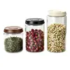 Frascos de vidrio sellados de gran diámetro hechos a medida para uso en la cocina del hogar, frascos de almacenamiento de alto borosilicato para granos y cereales