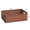 Cesta de Armazenamento para Gabinete Kens Mesa de Centro Japonesa Caixa de Diversos Rattan Sintético Trançado Cesta de Armazenamento para Entrada Casa Caixa de Armazenamento para Mesa
