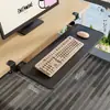 Bandeja para teclado, instalación sin taladro, clip de riel deslizante de cajón, tablero de extensión para escritorio de computadora, soporte de almacenamiento de ratón debajo del escritorio