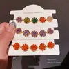 Pulsera Geométrica de Flor Chapada en Oro Real de 18K con Circonita Pulsera Retro Moderna y Elegante Lujo Accesible Joyería de Gama Alta para Mujeres