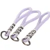 Llavero con correa tejida de colores para teléfono, accesorio decorativo para botellas de agua y bolsos, correa de muñeca corta DIY anti-pérdida