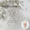 Decoraciones para Uñas Xiaohongshu Hechas a Mano con Diamantes Completos Despertar del León, Lujo Ligero Deslumbrante Estilo Francés Perla Apilada Diamante Fondo Plano Circonita Pedrería para Uñas