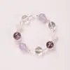 Atacado de Fábrica Original Pulseira de Ametista Natural para Mulheres Fogo Roxo Nove Tesouros Simples Alta Qualidade Pulseira de Cristal