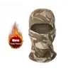 Máscara táctica de camuflaje de terciopelo de invierno, cálida, resistente al viento, para montar en motocicleta, pasamontañas