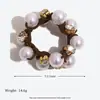Ligas Elásticas Elegantes de Perlas y Pedrería Transfronterizas, Accesorios para Cola de Caballo, Accesorios Elásticos Simples para el Cabello, Venta al por Mayor