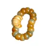 Pulseira Torcida à Mão Super Fofa de Mini Dente de Alho, Mangostão, Semente de Bodhi, Peça Pequena de Brinquedo, Placa de Mão para Ponta do Dedo